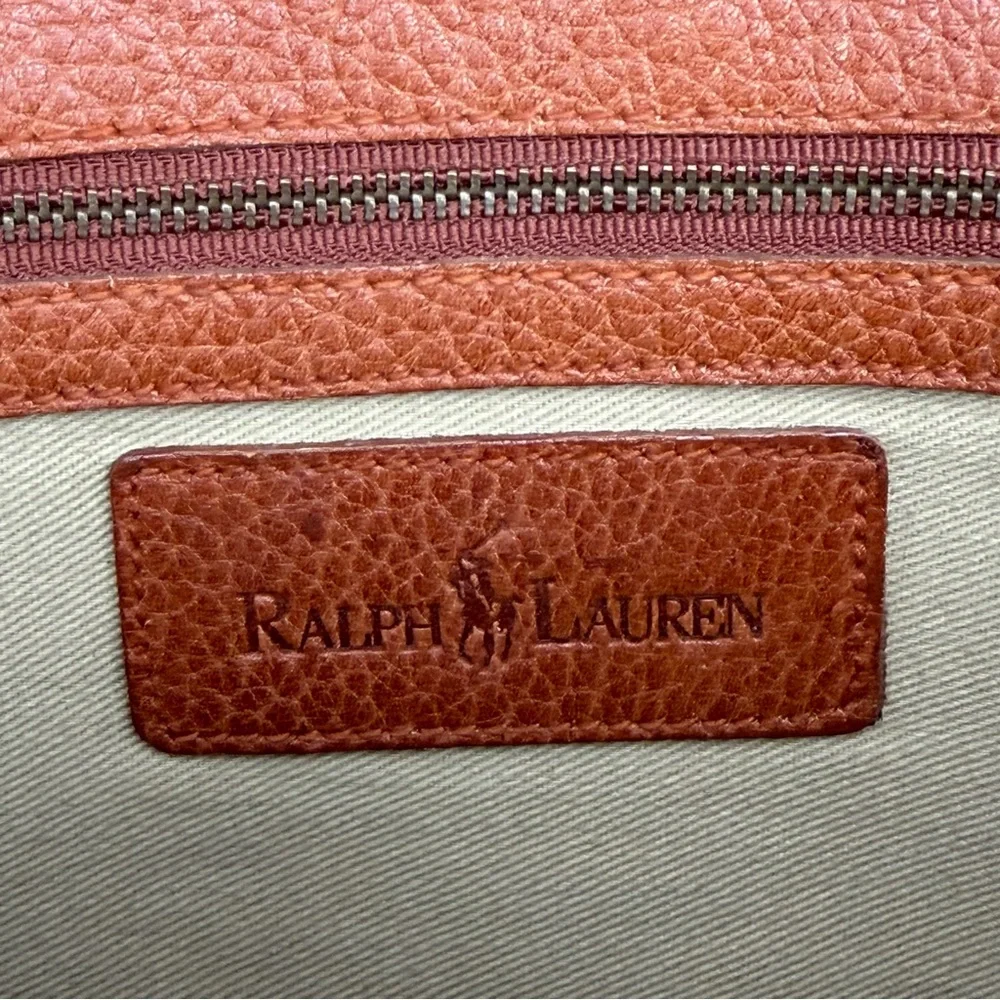 Vintage Polo Ralph Lauren‎ Pebbled Leather Messenger Crossbody Bag